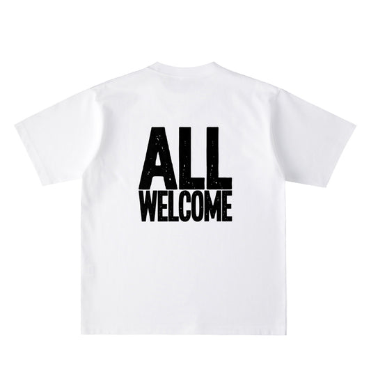 PAINT LOGO ALL WELCOME TEE white image